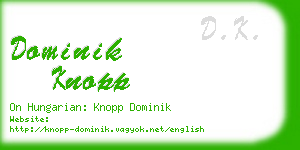 dominik knopp business card